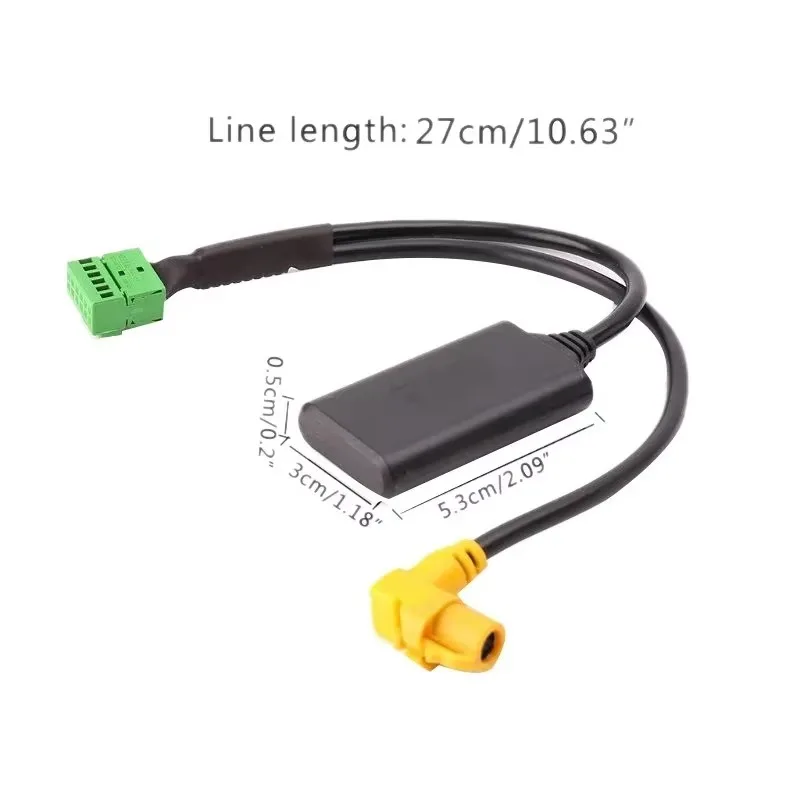 FKY For Audi A4 A6 Q5 Q7 A5 S5 3G AMI 12Pin Bluetooth 5.0 AUX Cable Adapter Wireless Audio Input Replacement