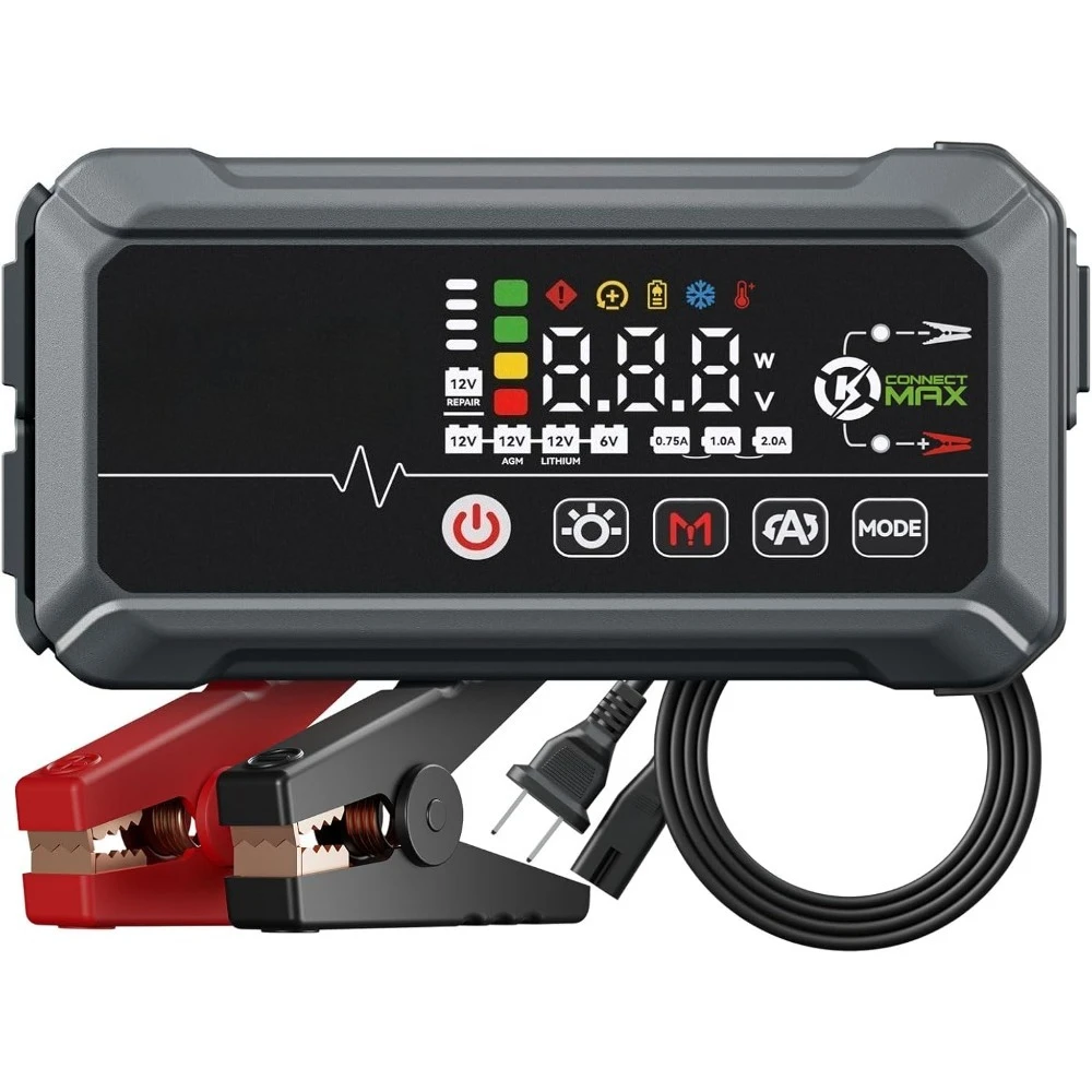 

2500A 12V Portable Car Battery Jump Starter for Gas Diesel Engines 8.5L 6.5L with 6V 12V Maintainer Trickle Charger and