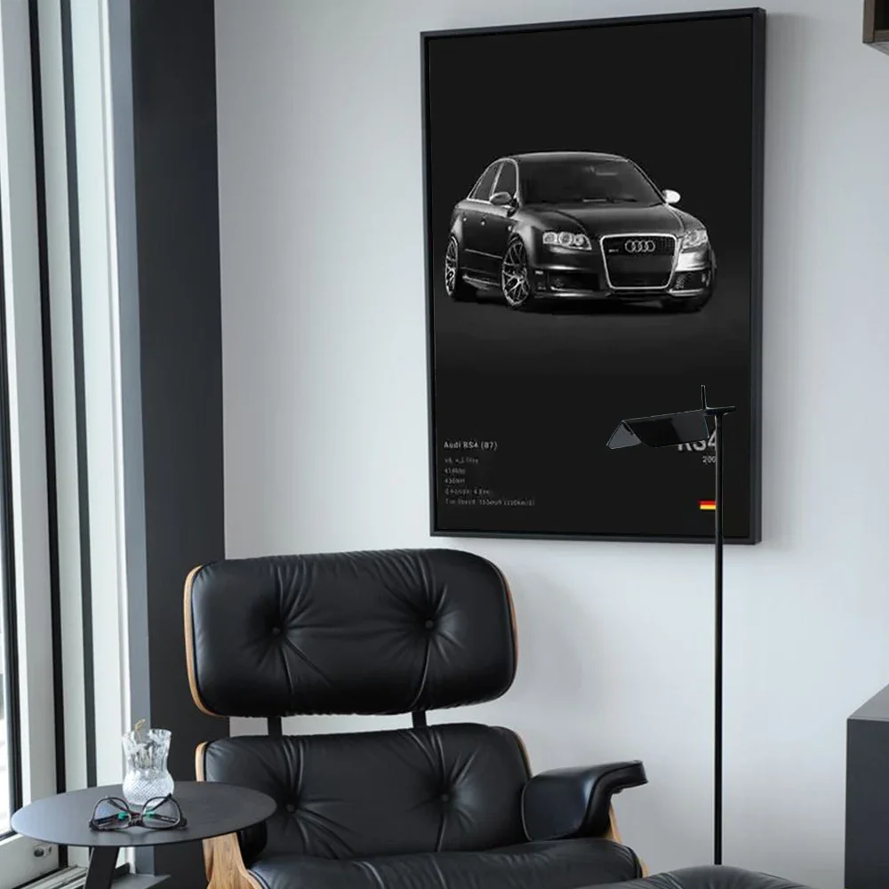 Modern Pop Car Home Decor Wall Art Posters S3 R8 RS6 C8 RS4 RS3 Classic Room Wall Decor Gifts for Car Enthusiasts Picture Print
