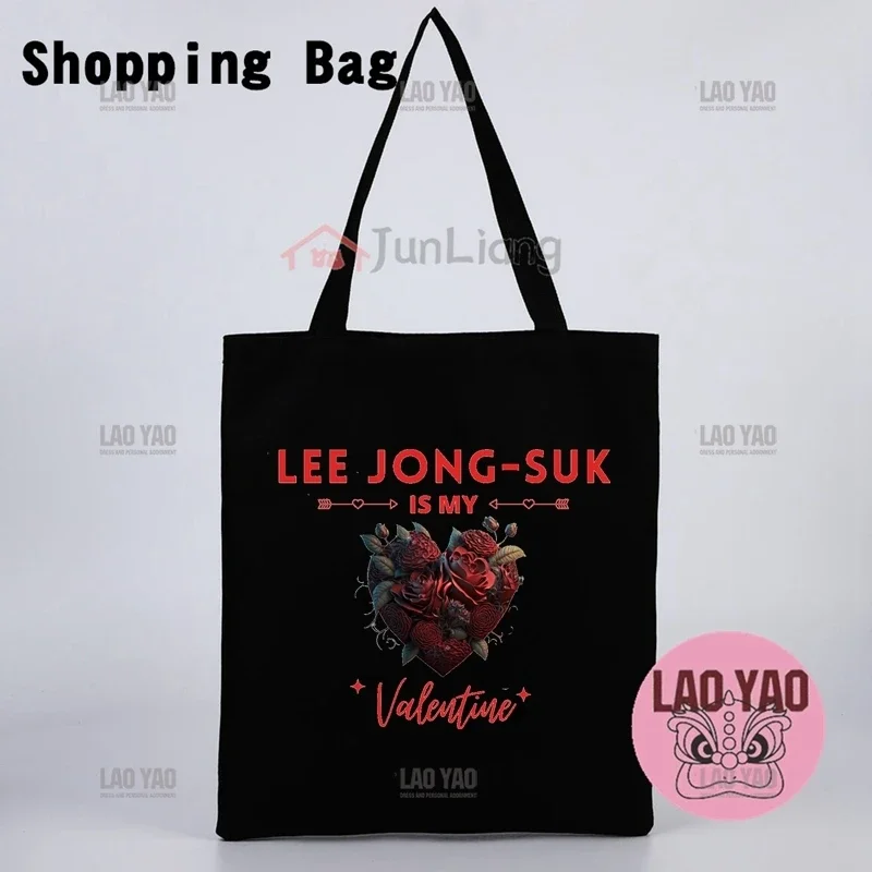 Lee Jong Suk University Bag donna Fans Gift Tote Bags for Women Totebag Shopper Shopping tela di stoffa estetica