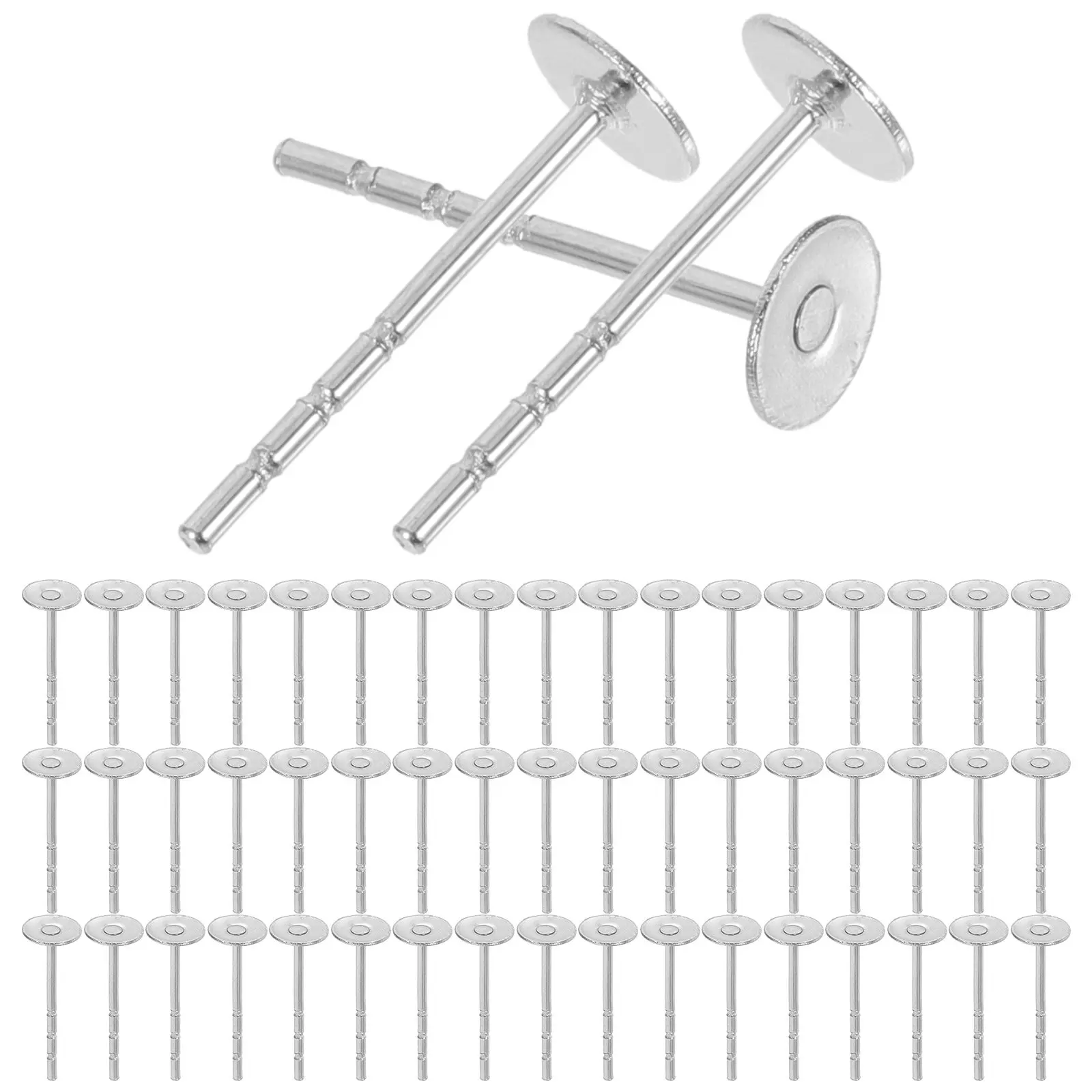 

Металлические основы для сережек, комплектующие для изготовления украшений своими руками, плоские штифты из нержавеющей стали для создания сережек ручной работы.