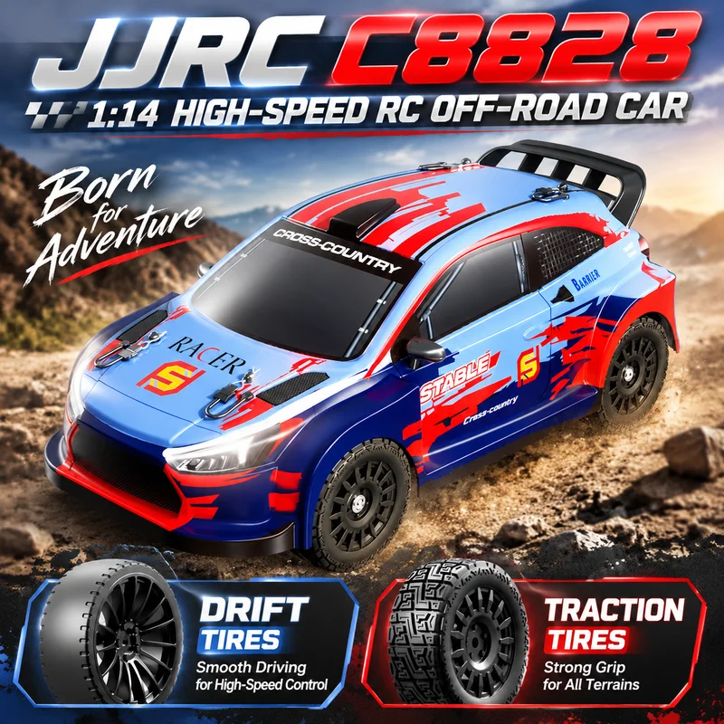 New JJRC C8828 1:14 4WD High Speed Remote Control Off-Road Drift Rally Racing Car Simulation Brushed Electric RC Two-Tires Model