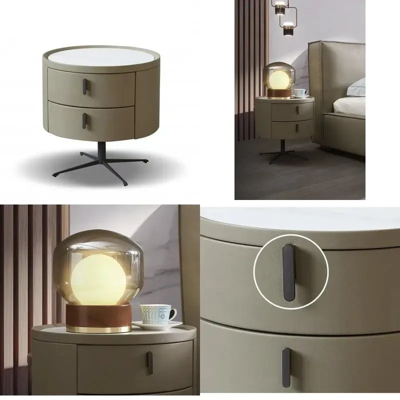 Modern Solid Wood Bedside Table Nightstand Storage Cabinet for Bedroom Living Room Hotel Furniture General Home Use Model 92