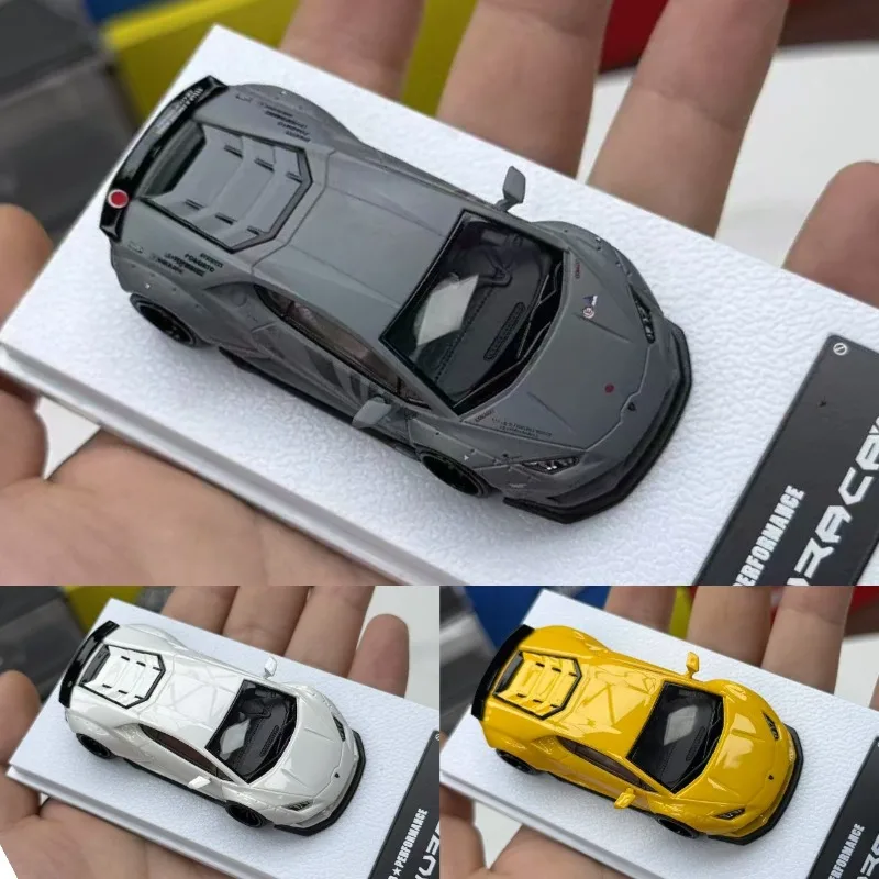 

MJ 1:64 Lamborghini Huracan LP610, имитационная модель автомобиля из смолы, праздничный подарок для друзей, коллекционный декоративный предмет для взрослых.