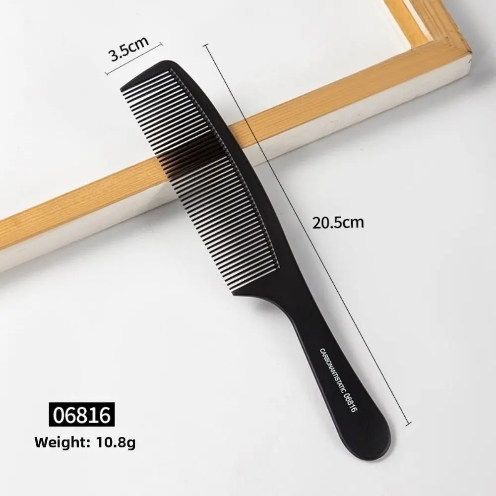 Black Flattop Hair Cutting Comb Wide Tooth Double-sided Hairdressing Comb Anti-static Heat Resistant Hair Comb