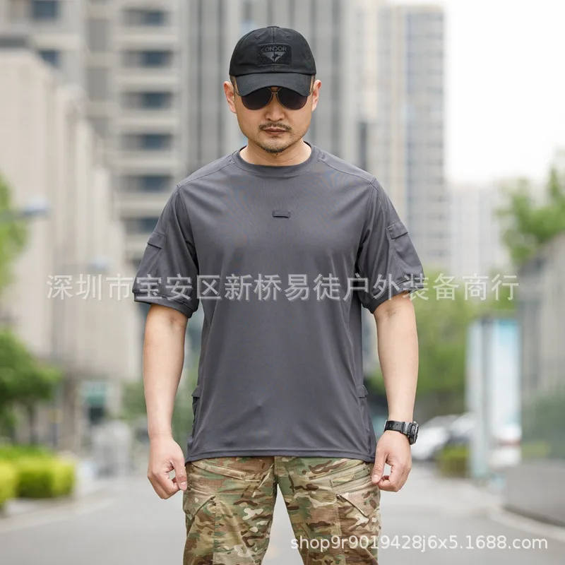 Immagine 3: T-shirt a maniche corte ad asciugatura rapida per sport all'aria aperta, corsa tattica, alpinismo, allenamento traspirante