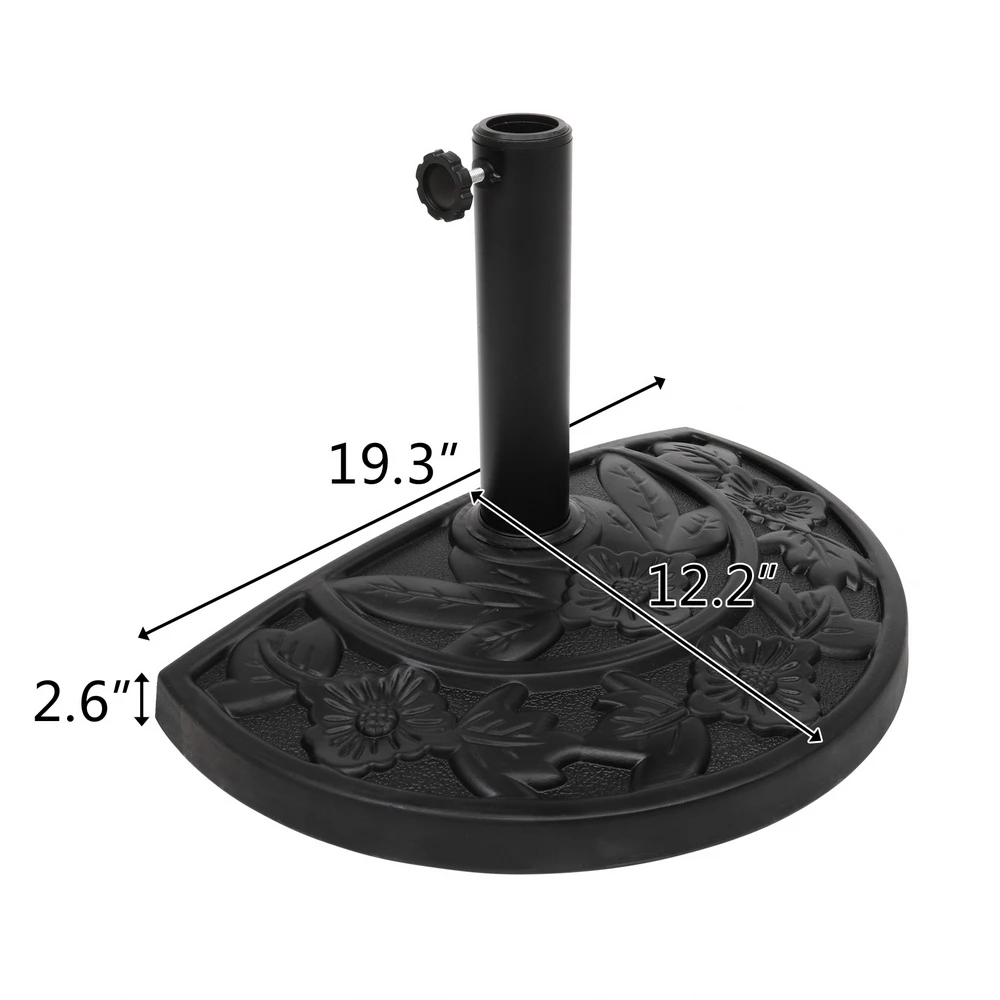 20" Square 4 Pieces Plastic Water Injection Sun Umbrella Base Parasol Base High Quality PP Material Easy to Use&Store[US-Stock]