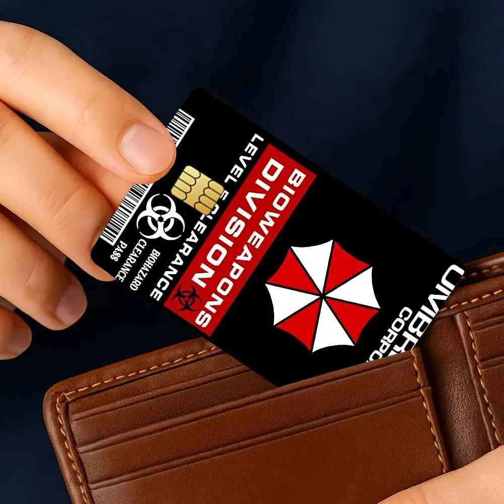 Game R-Resident E-Evil-S Credit Card Stickers 4PCS Anti-scratch Waterproof Skin for Bank Debit Decorative Protection