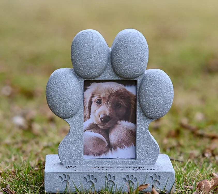 التخصيص مبيعات المصنع مباشرة الراتنج الحيوانات الأليفة شواهد القبور صور مخصصة تذكار الحيوانات الأليفة المفقودة #4