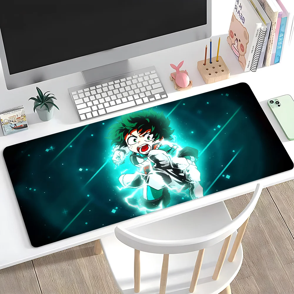 Midoriya Izuku My Hero Academia Mousepad Large Anti-Slip Mouse Pad Stitched Edges Mat Durable Desk Laptop Gaming Keyboard Pad