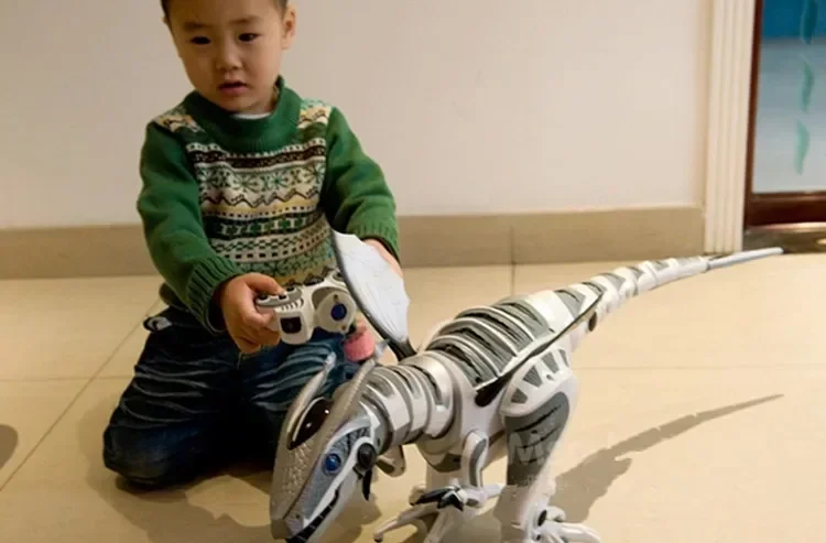 Robosaur-robot teledirigido inteligente multifunción con sensor jurásico, juguete de dinosaurio mecánico con programación, control remoto por infrarrojos, divertido