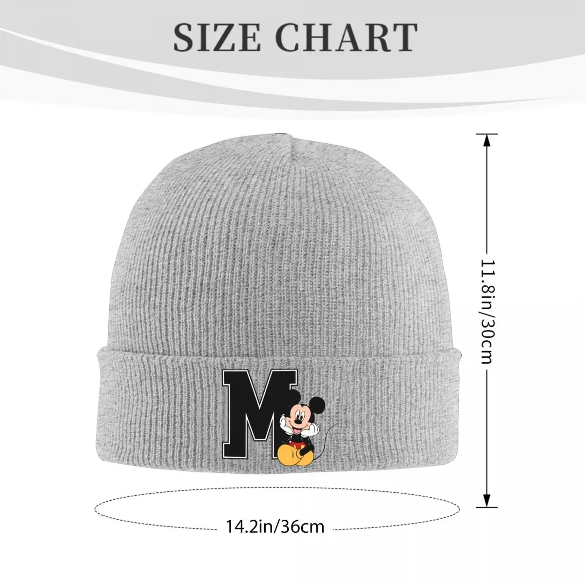 Mickey Mouse M Cartoon Cute Knitted Caps for Women Men Beanie Autumn Winter Hot Sale Hats Acrylic Manga Anime Hip Hop Caps