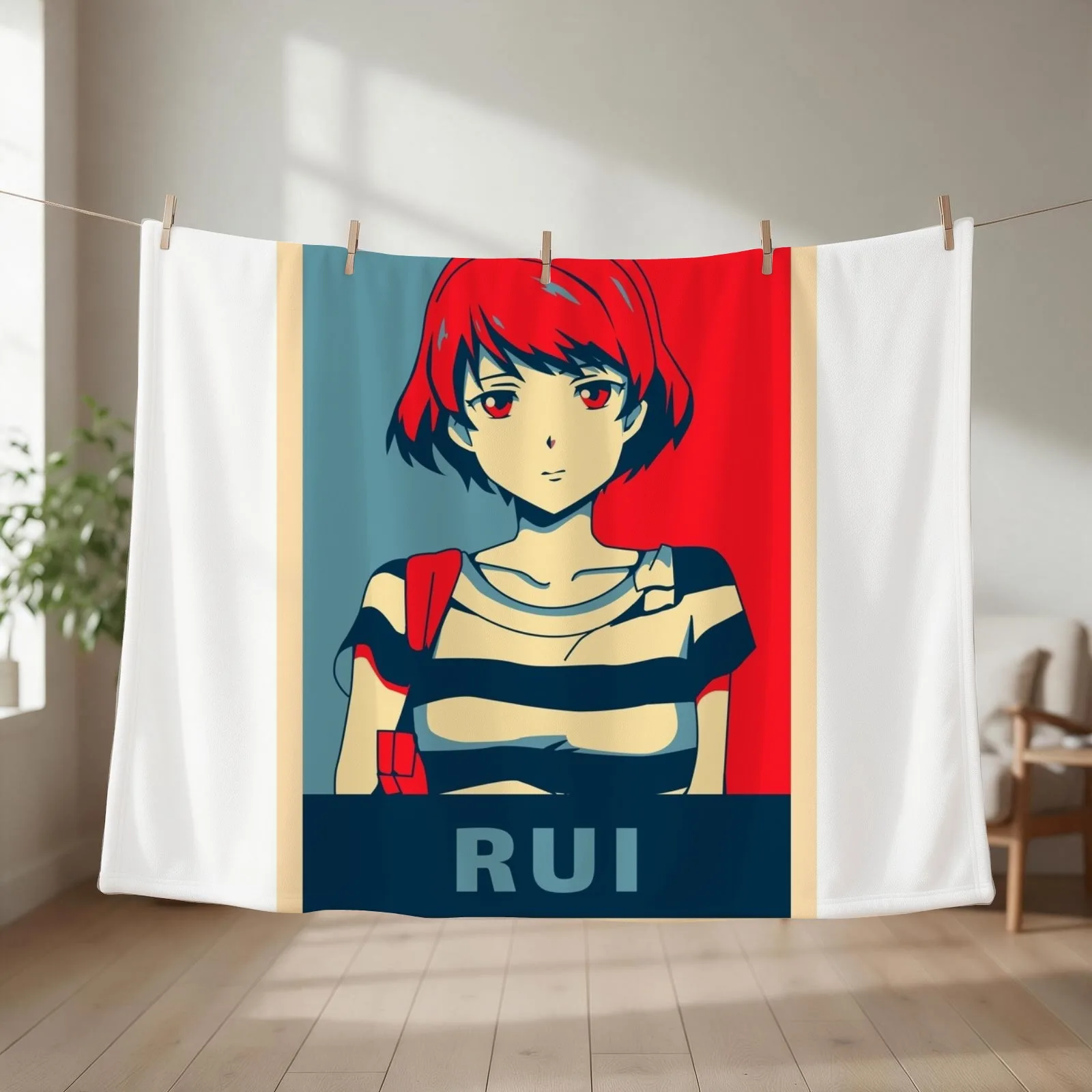 Domestic Girlfriend - Rui Anime Poster Throw Blanket couch cozy soft plush fuzzy picnic outdoor blanket
