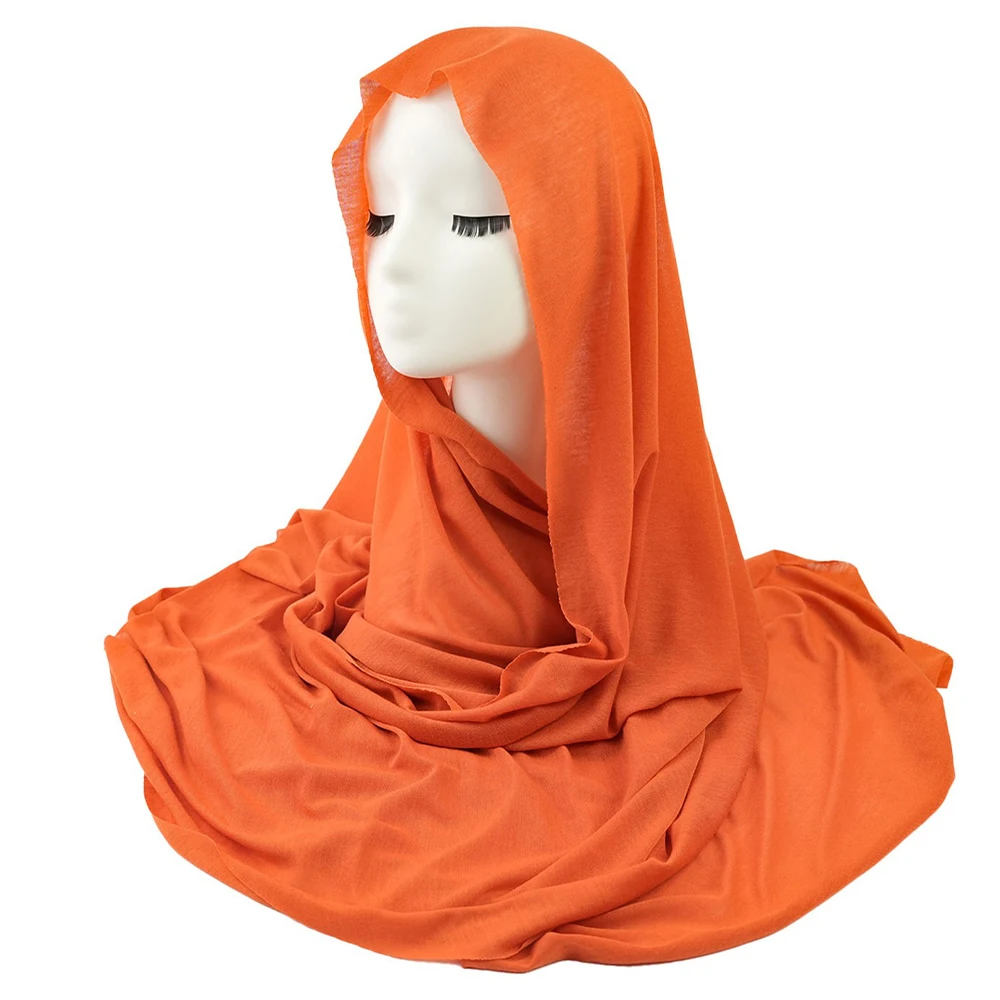 Leggero e sottile Hijab donna cotone viscosa elegante abbigliamento islamico Hijab istantaneo per abiti musulmani Lady Soft Head Wrap sciarpe