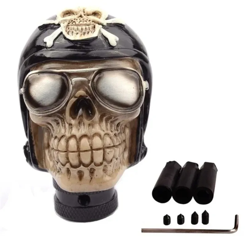 Palanca de Cambios Manual/Automática con Diseño de Calavera Pirata Negra para Kia, Nissan y Otros Vehículos