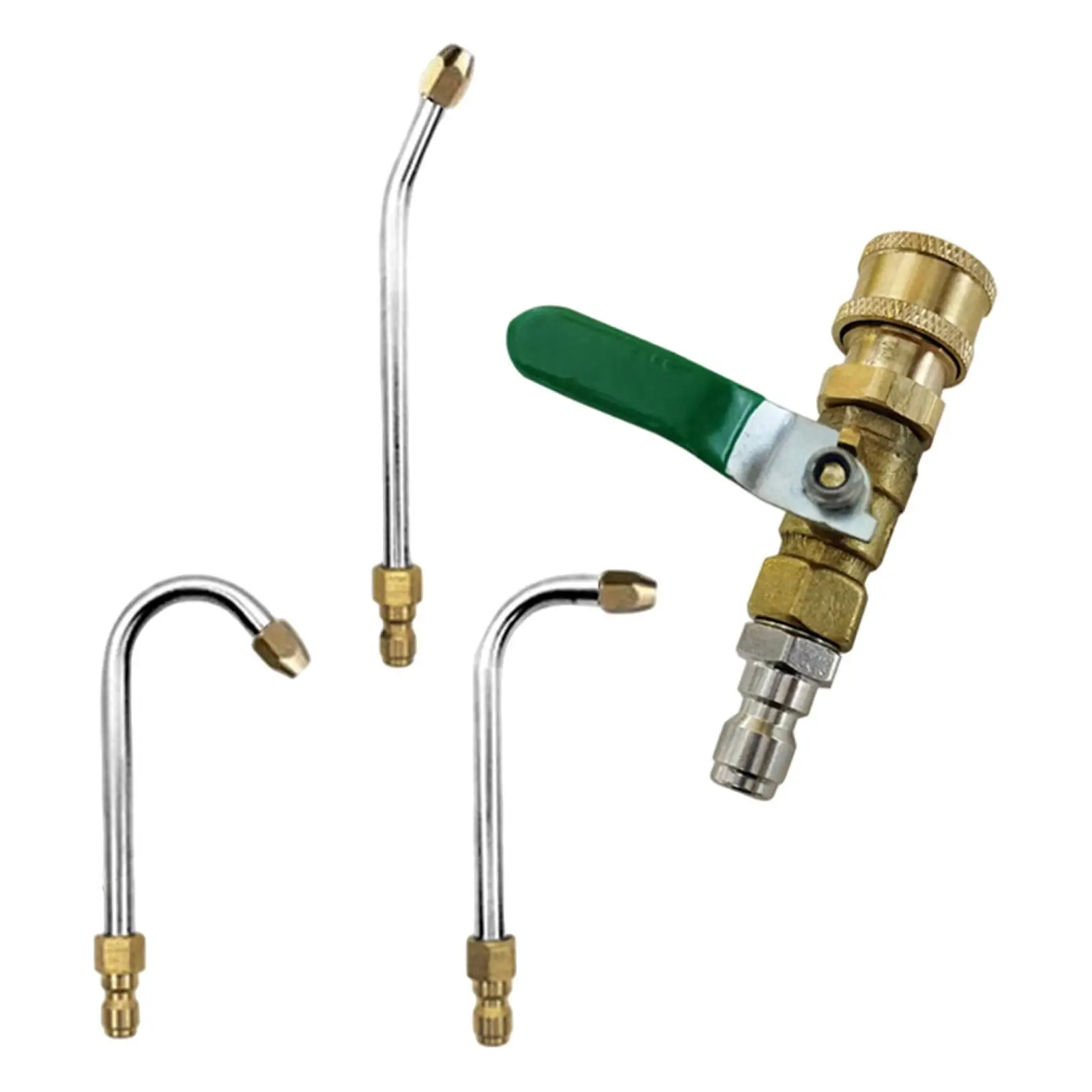 Pressure Washer Extension Wands 1/4' Quick Connect Fitting Multifunction Stainless Steel for Gutter Chimneys Driveways Lawn