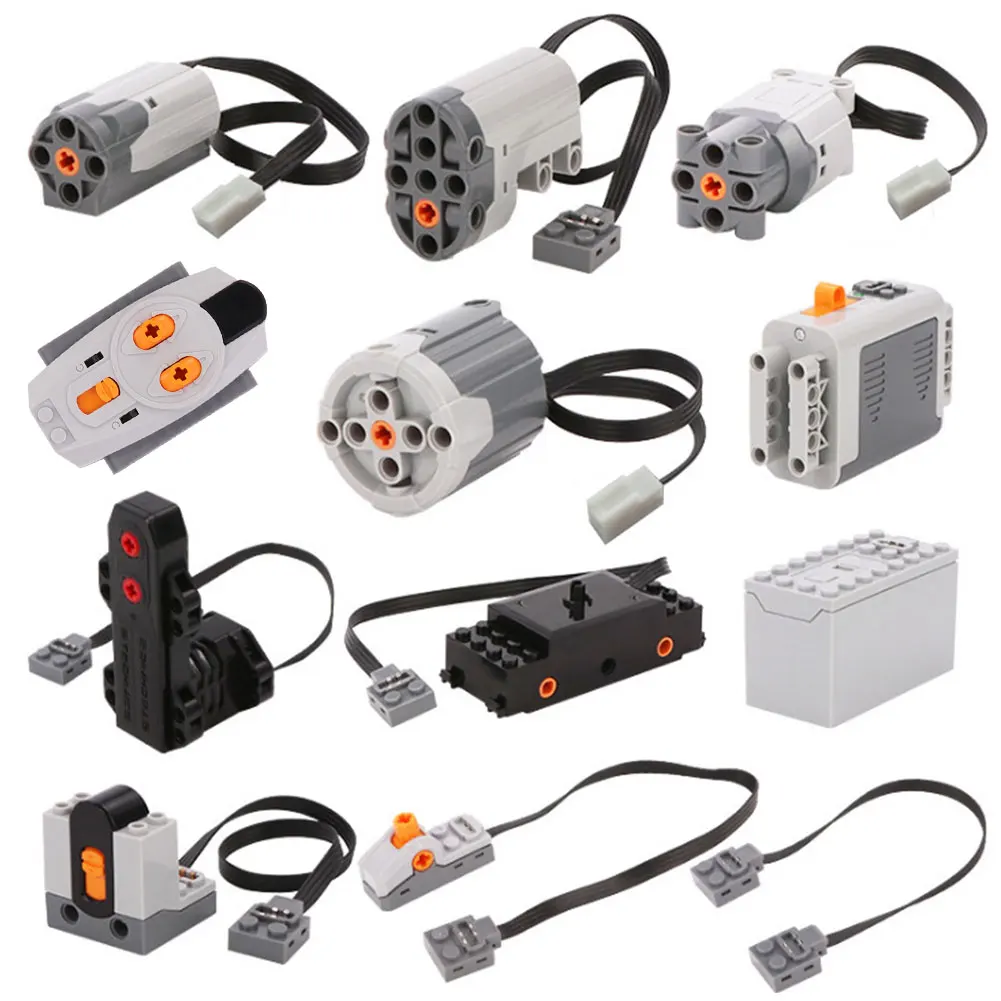 Technical Motor Parts Multi Power Functions 8883 8293 Tool Servo Train Motor PF Model Sets Building Blocks Compatible Legoeds