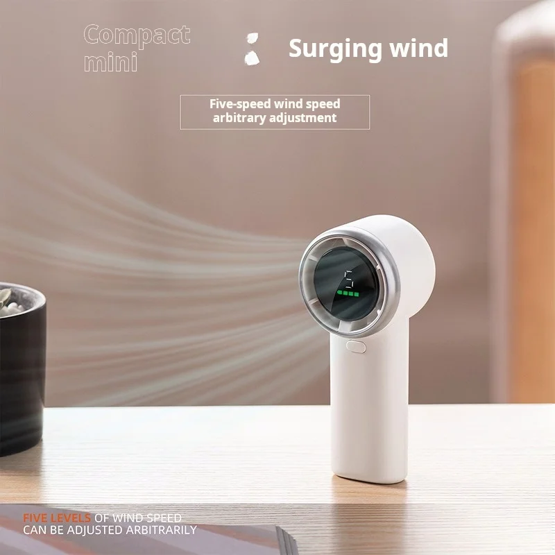 Мини-ручной безлопастной вентилятор — 5-скоростной USB-перезаряжаемый портативный охлаждающий вентилятор для путешествий, офиса и домашнего использования