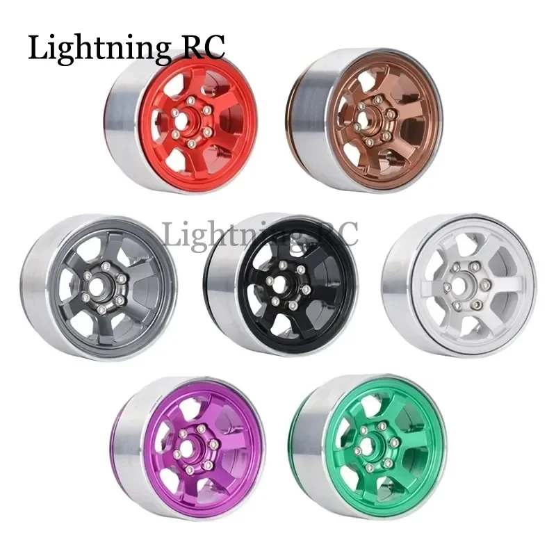 

4pcs Metal 1.9" Beadlock 6-Spokes Wheel Rim Wheel Hub for 1/10 RC Crawler Car Axial SCX10 TRX4 RC4WD D90 Redcat Gen8