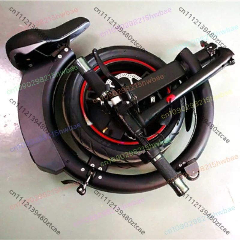 Portable Folding Electric Mini Car, IPX4 Waterproof Lightweight Adult E-Vehicle, 3-Speed Adjustable Lithium Battery Car