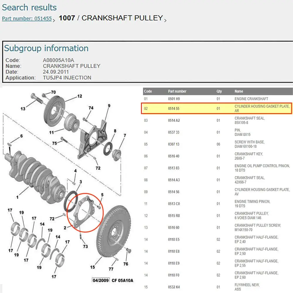 Suitable for Peugeot 206 207 301 307 308 408 Citroen C2 C3 C4 B7 Lounge XSARA PICASSO ZX C-ELYSEE CYLINDER HOUSING GASKET PLATE