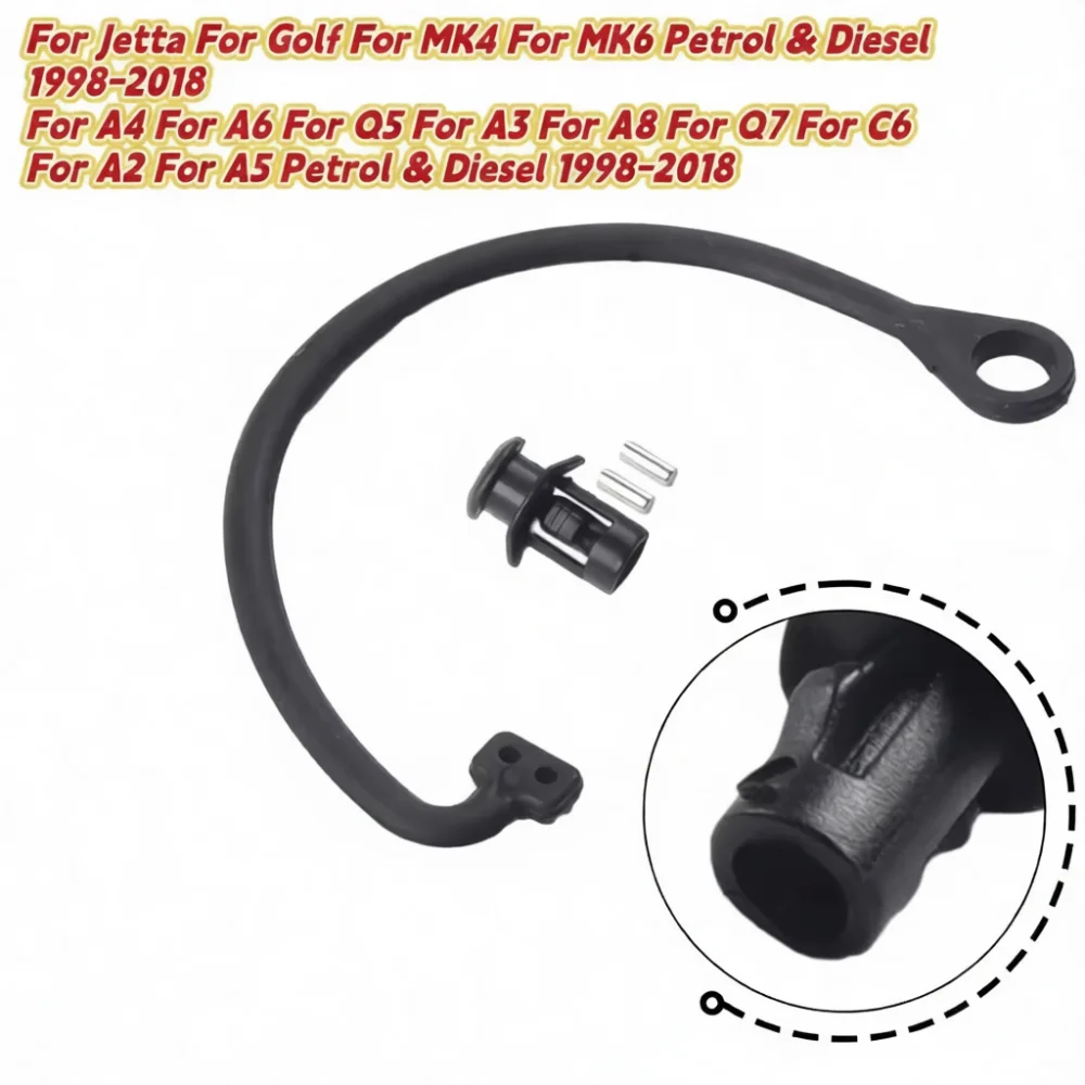 Car Gas Tank Cap Holder Tether For Vw Golf Audi A3 A4 A6 Q5 Q3 Replacement Fuel Filler Cover String Anti Lost Accessory