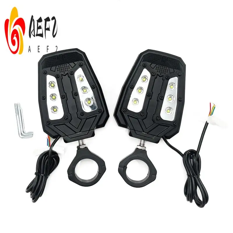 

AEF2-Motorcycle ATV UTV Adjustable Rearview Mirror Lights 1.75 Inch For Can AM Maverick X3 Polaris RZR S 800 900 1000 Arctic