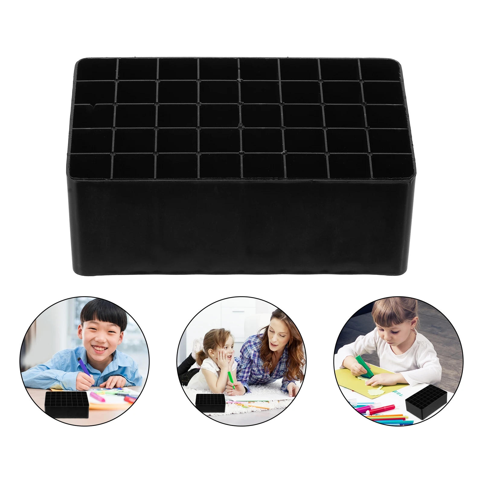

Pen Holder for Storage Organiser Box Desktop Organizer Holders Black Marker Office