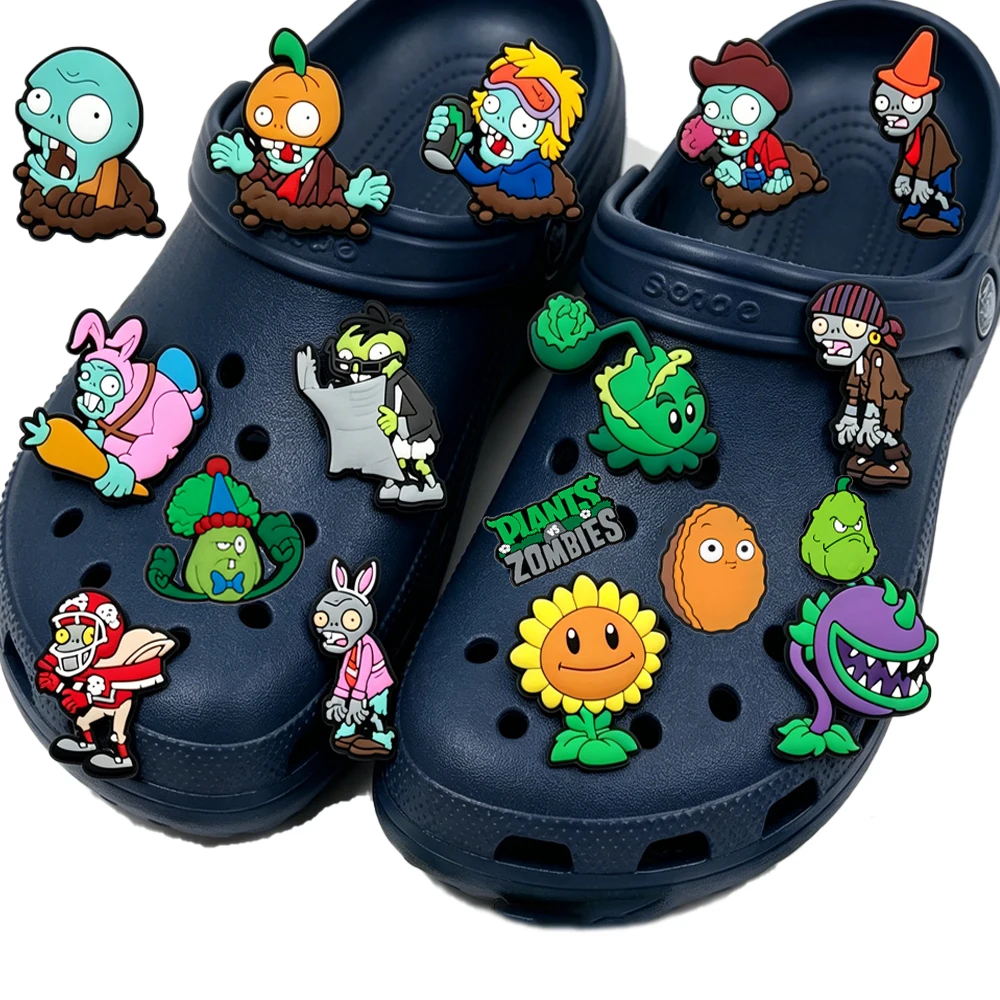 17pcs Hot Toys Cartoon Game Themed Characters Series PVC Shoe Accessories  Hole Slipper Decoration DIY Detachable Fashion Gifts