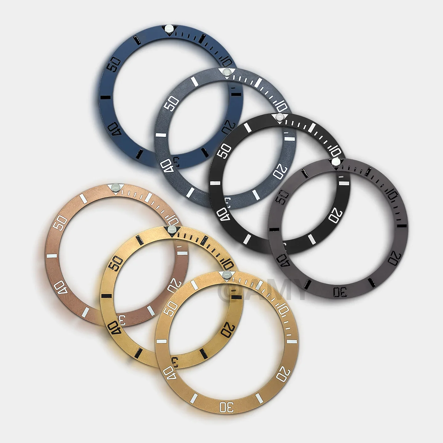 ROCA 38mm Watch accessories Slope Matte Ceramic Numeral Scale Insert Fit Fit 40mm Watch case SUB Watch bezel