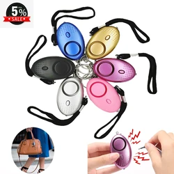 Portátil Self Defense Alarm Keychain para as Mulheres, Anti Agressão, Segurança Pessoal, Luzes LED, Segurança de Emergência, 130dB