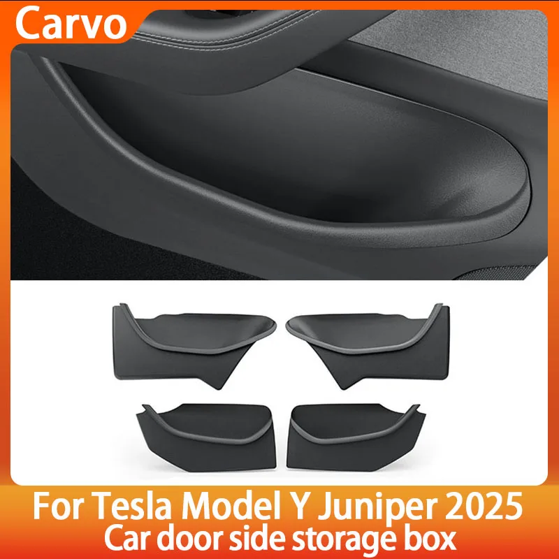 

Для нового Tesla Model Y Juniper/Launch 2025 ящик для хранения ручек боковой двери автомобиля, слот для ворот, антигрязный лоток для хранения, аксессуары
