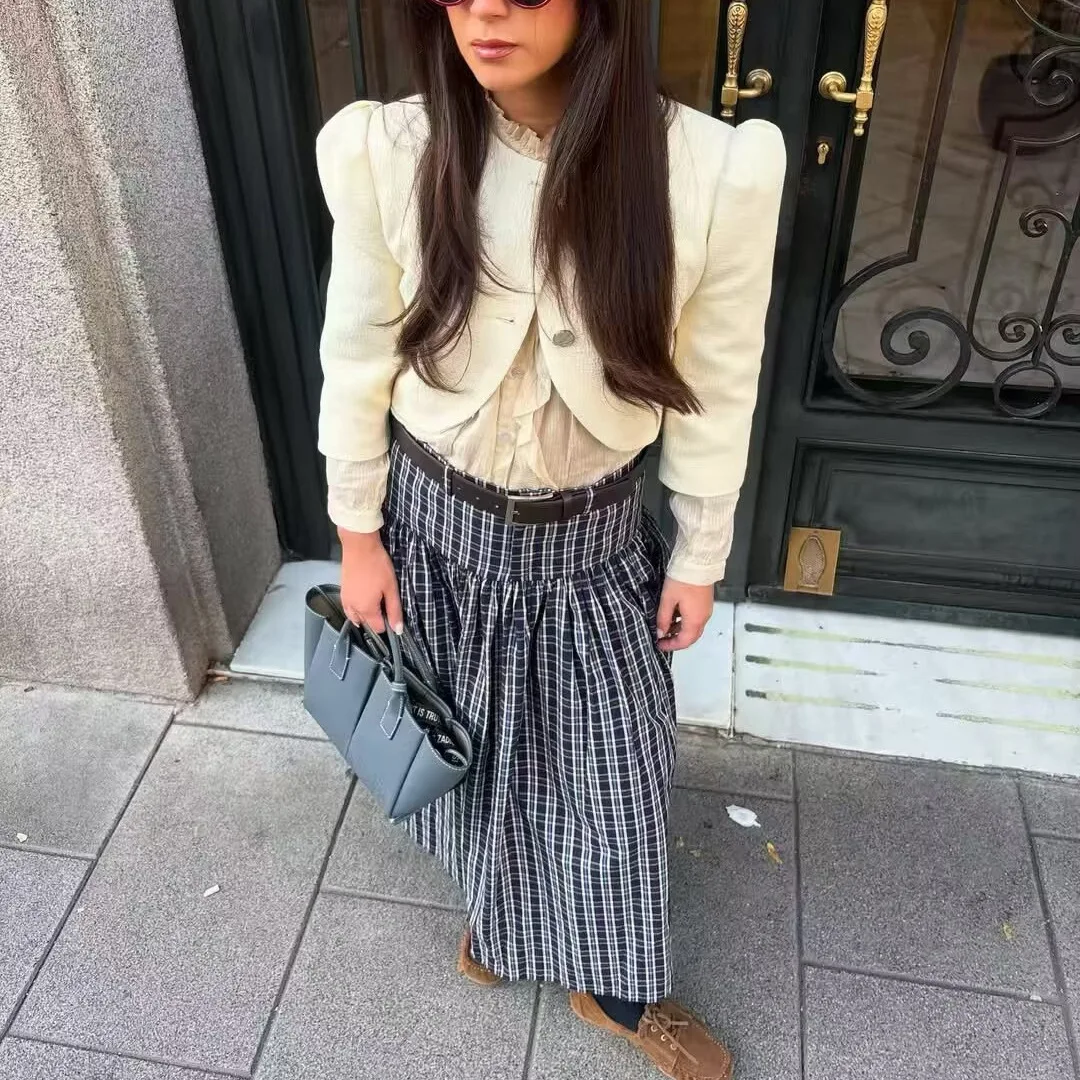 المرأة عالية الخصر متقلب منتصف طول تنورة الخريف الشتاء سليم صالح تنوعا حزام ميدي فستان مثير المألوف ثوب نسائي غير رسمي