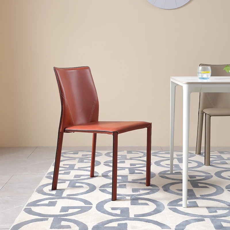 

Italian Brown Dining Chairs Minimalist Classic Relaxing Comfortable Dining Chair Restaurant Sturdy Silla Para Comedor Furniture