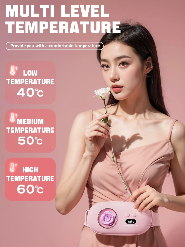 Tappetino riscaldante portatile per alleviare le crampi nel periodo - Cintura scalda pancia ricaricabile a calore rapido, lenisce il dolore e l'inconforto in movimento