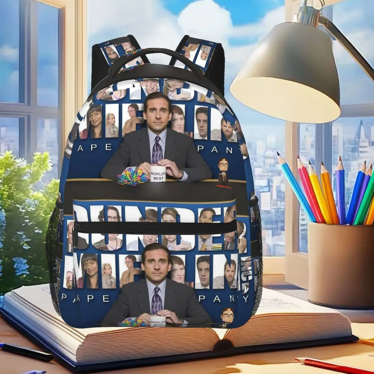 TV Series The Office Dunder Mifflin Dwight Tv Show Scranton Backpack Student Boys Girls BookBag Children School Bag Shoulder Bag