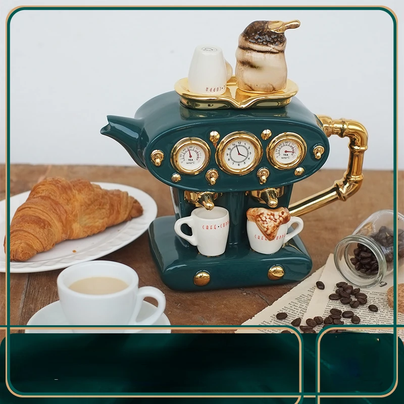 handmade creative teapot coffee machine modeling Gift Home Decoration