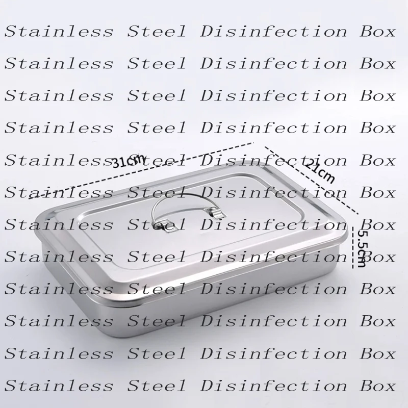 Best Quality Stainless Steel Disinfection Box With Cover Instrument High Temperature Disinfection Tray Infusion Treatment Tray