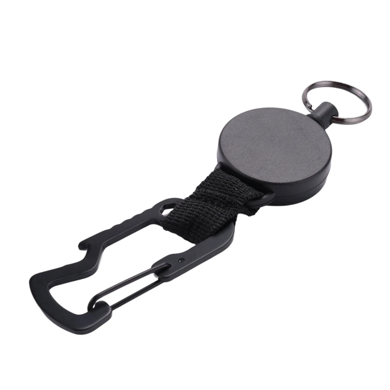 Retrátil Heavy Duty Badge Holder Reel com Multitool Carabiner Clip, Chaveiro com Cabo de Fio de Aço, 9 Pack, Hot