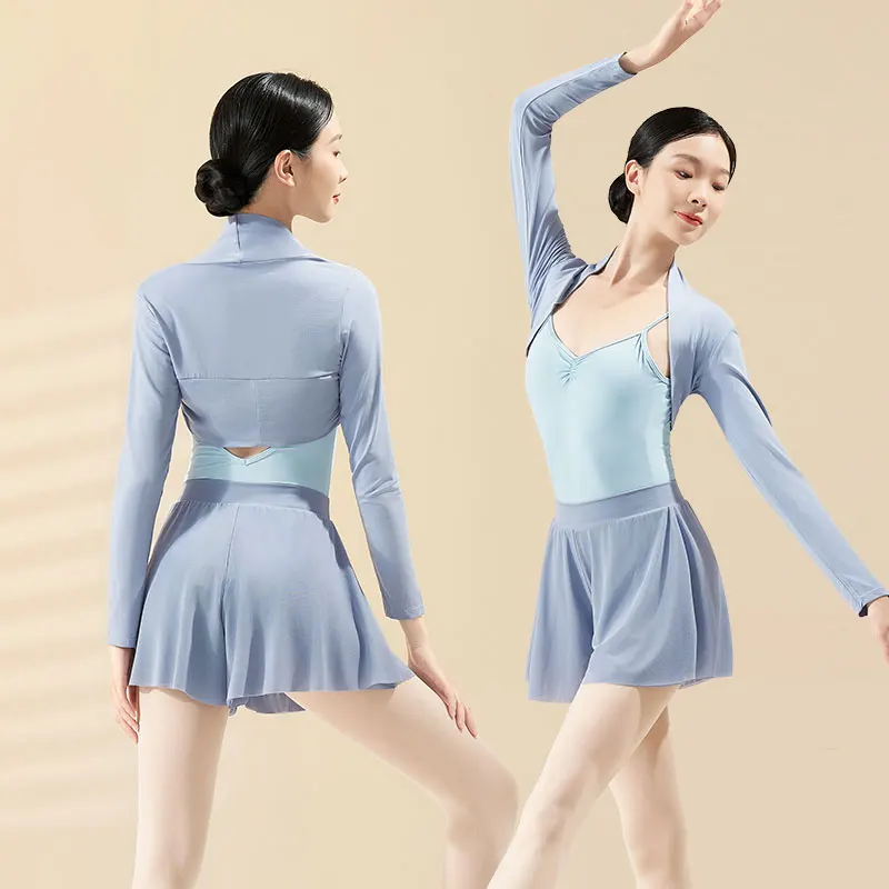 Woman Ballet Tops Ballet Jacket Coat Dance Cardigans Modal Long Sleeve Dance Top Woman Dance Shirt Shrug for Dance, Leotard