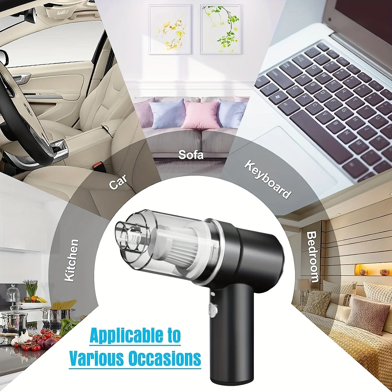 Electric Pet Hair Cleaner Household Vacuum Cleaner Handheld Vacuum Cordless Pet Hair Remover All-in-One Car Portable Vacuum - view 3