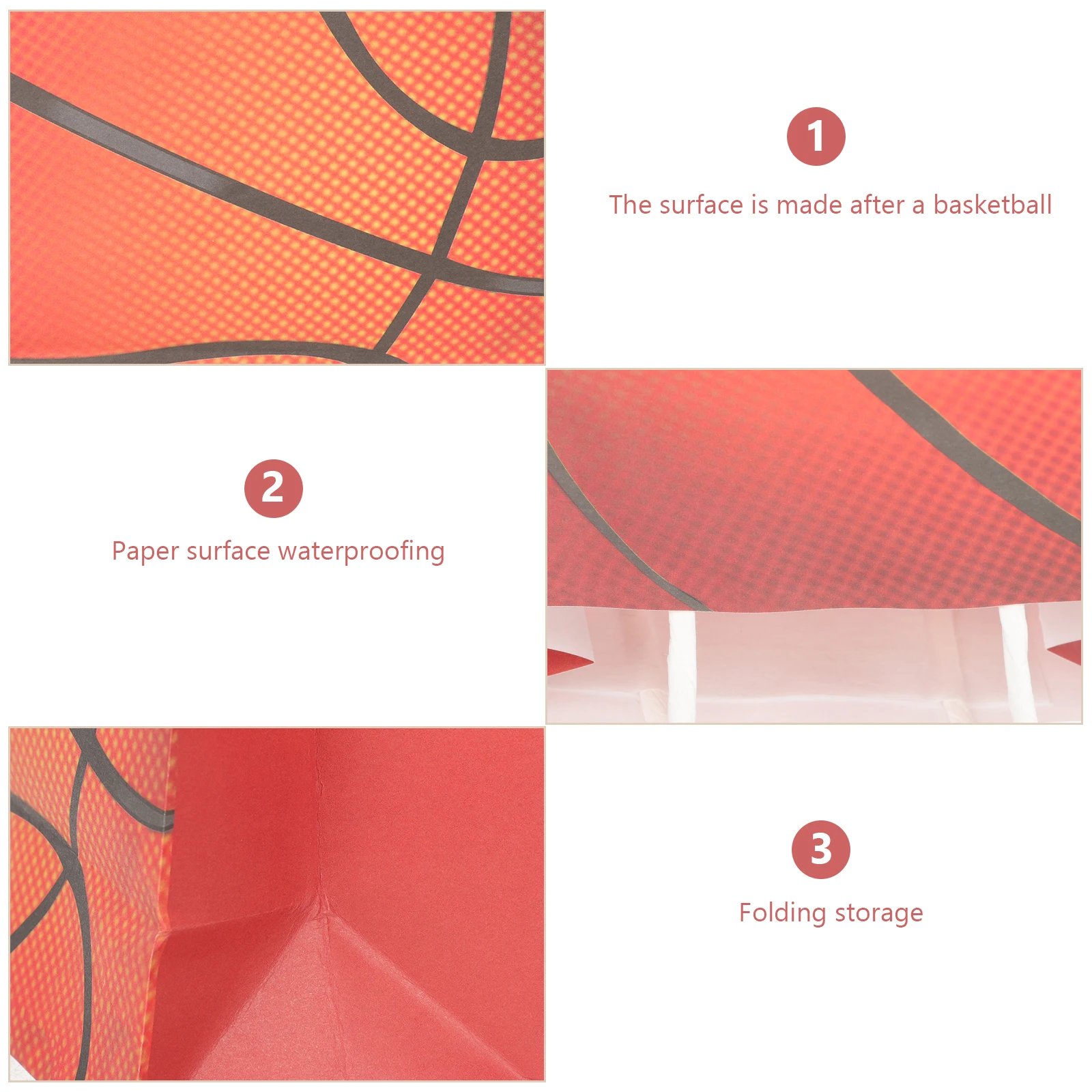

12Pcs Basketball Gift Bags Kraft Paper Candy Bags Goodie Bags for Party Favor Snacks Treats