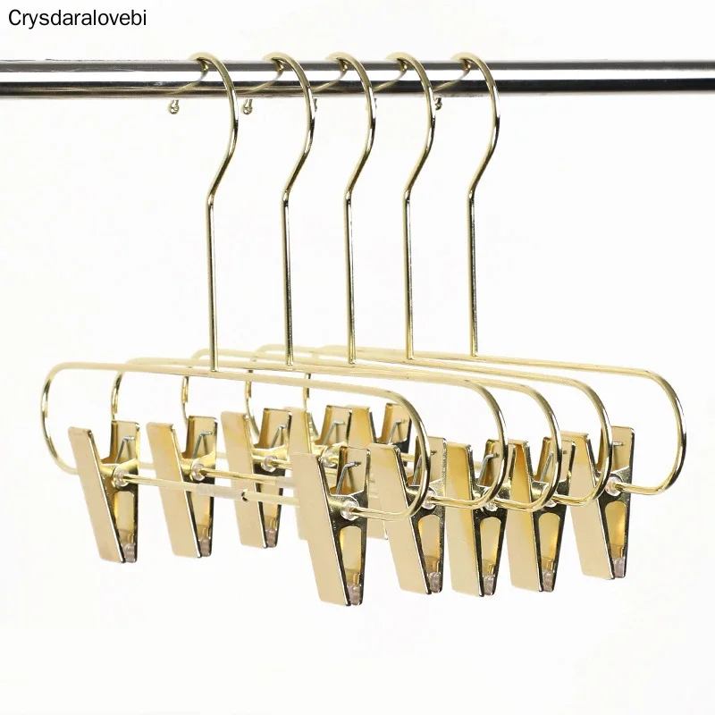 10pcs Trouser Hanger Nordic Style Metal Hanger Pants Trouser Clips Storage Rack Home Organizer Skirt Pants Dress Drying Rack