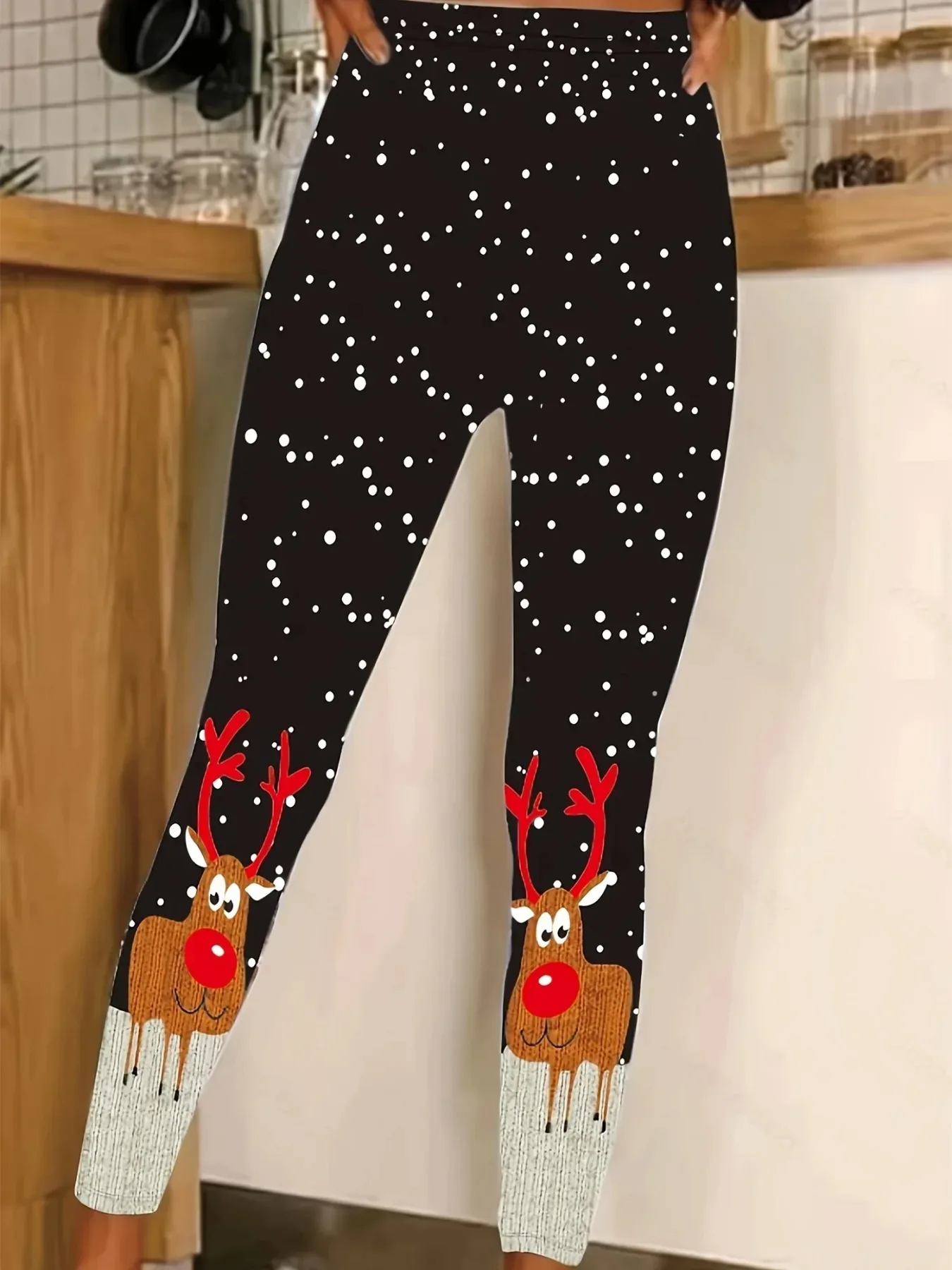 

Плюс размер 1XL-5XL женские повседневные брюки с высокой талией и мультяшным принтом эластичные женские леггинсы узкие брюки брюки