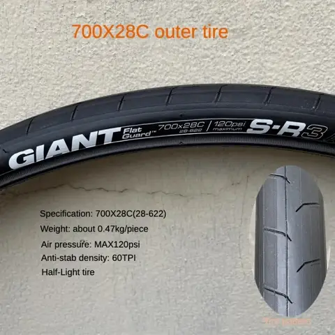Giant Giant Escape 고속도로 여행용 자전거 700cx38/32/28/25 외부 타이어 내부 및 외부 타이어