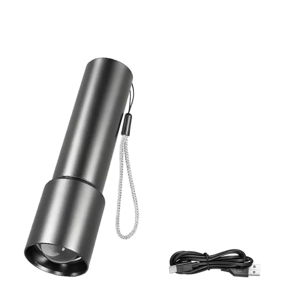 Super Bright Telescopic Zoom Flashlight Rechargeable Multi-speed Adjustment White Laser Flashlight Zoom in And Out Waterproof