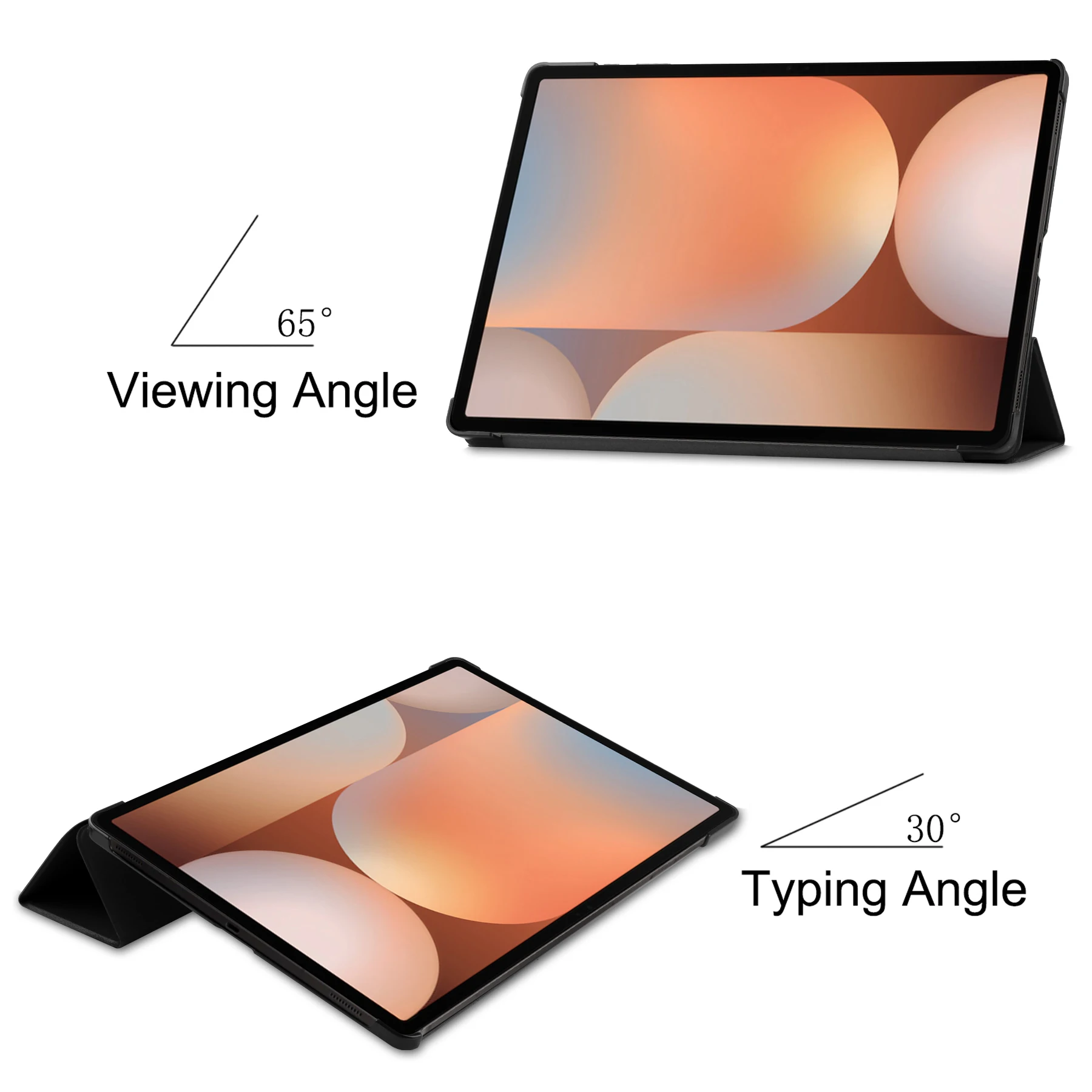 For Samsung Galaxy Tab S10 Ultra 14.6" 2024 SM-X920 X926B  Folding Stand Multi Functional Protection Cover with Auto Sleep