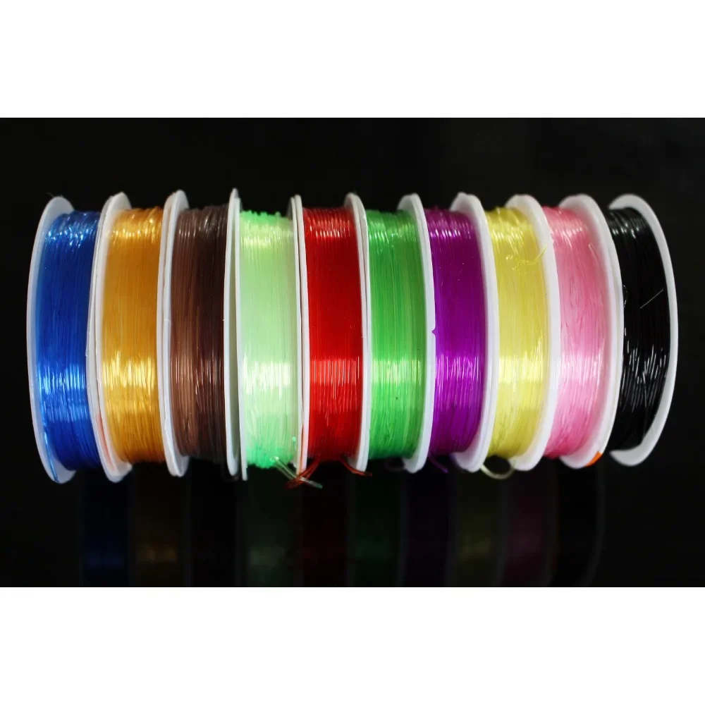 

Tigofly 10 Colors Fly Tying Worm Rib Round Larvae Nymph Ribbing Clear Stretch Body Fly Tying Line Thread Materials