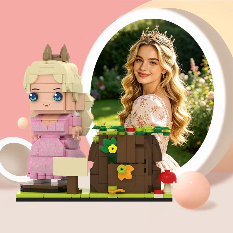 

Personalized Brick Figure Block Toy for Student Office Pen Holder My Custom Brickfigures Scene Base Desk Building Blocks