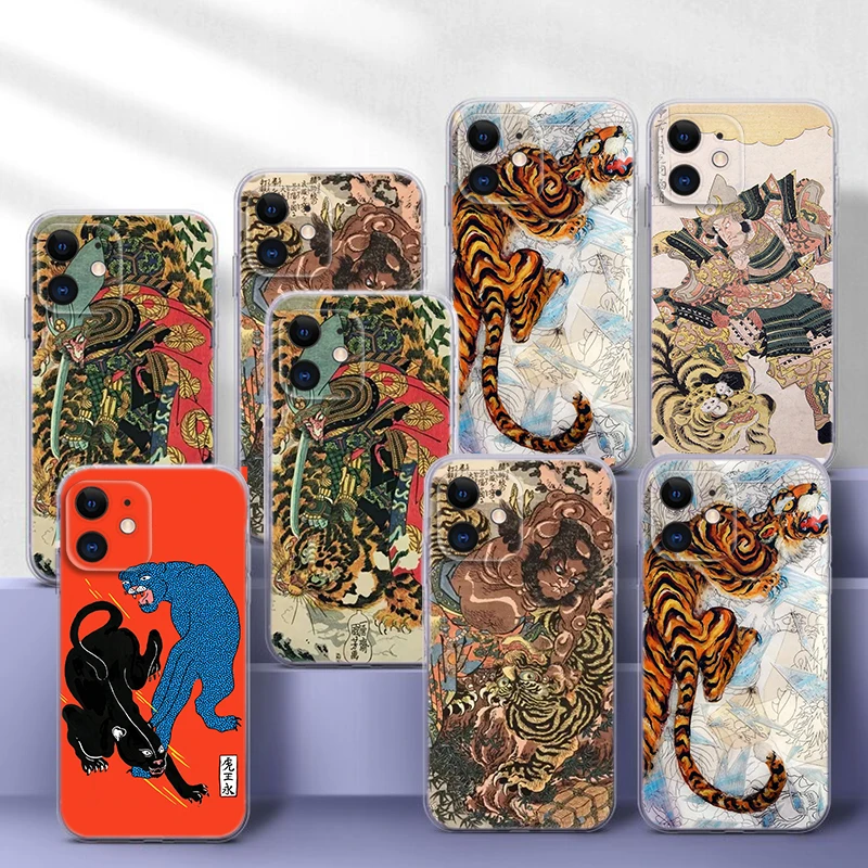 C11 Japanese ukiyo-e Art Soft Case for LG K71 K8 Plus K9 Lite Q510 K92 Q92 Stylo 6 7 V40 V50 V60 Velvet G9 X4 Q61 Q60